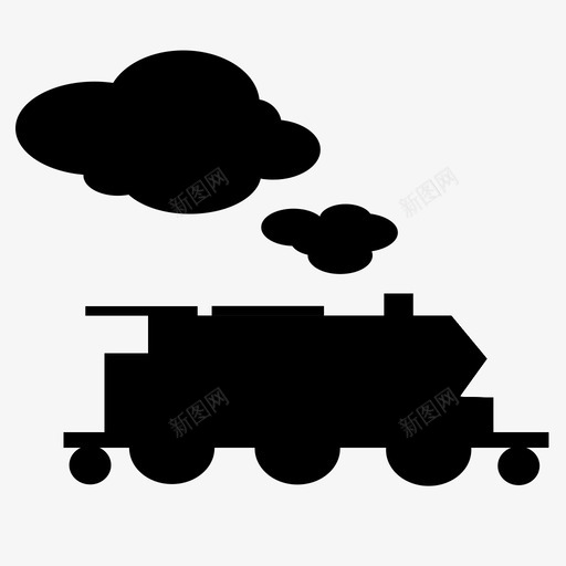 火车蒸汽机运输图标svg_新图网 https://ixintu.com 旅行 火车 蒸汽机 运输
