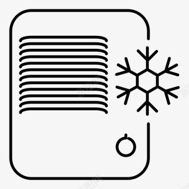空调雪花简单图标图标