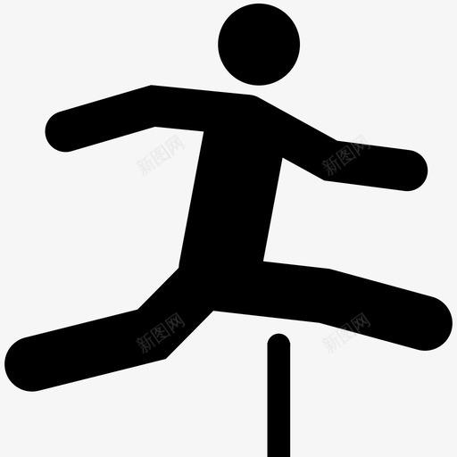 跨栏田径运动图标svg_新图网 https://ixintu.com 奥运会 田径 跑步 跨栏 跳跃 运动 运动员
