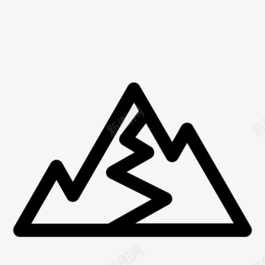 山路简单形状图标图标