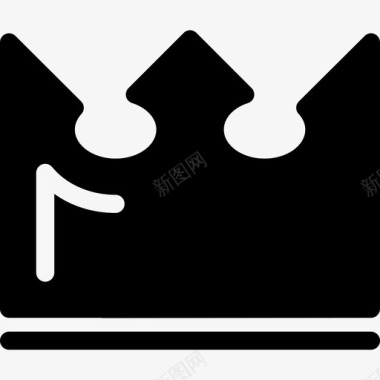 皇家黑冠形状皇冠图标图标