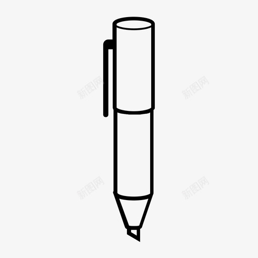 荧光笔铅笔钢笔图标svg_新图网 https://ixintu.com 器皿 学校 尺子 工具 教学 素描 绘画用具 荧光笔 钢笔 铅笔