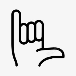 小手指沙卡手势夏威夷文化夏威夷敬礼图标高清图片