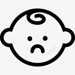 悲伤的宝宝悲伤的娃娃脸人宝宝包1图标高清图片