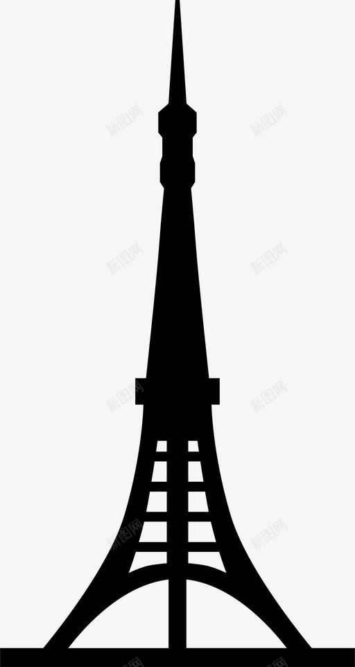 埃菲尔铁塔观光巴黎图标svg_新图网 https://ixintu.com 地标 埃菲尔铁塔 巴黎 法国 目的地 著名的塔 著名的建筑 观光