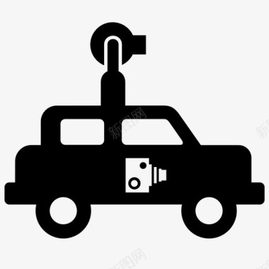 间谍车汽车交通摄像车图标图标