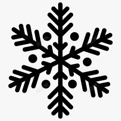 雪花派对季节图标svg_新图网 https://ixintu.com 冬季 圣诞节 圣诞装饰 季节 派对 球体 雪花