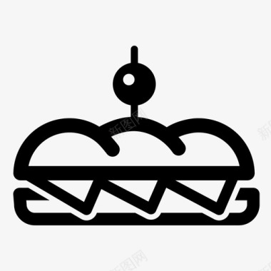 三明治晚餐食物图标图标