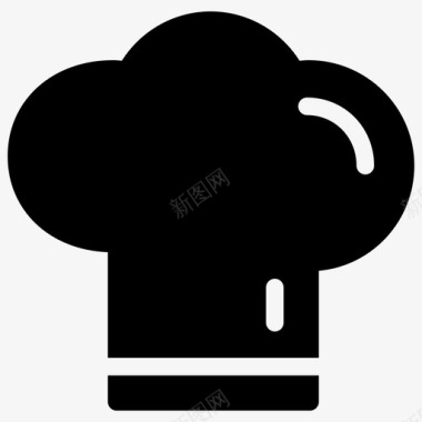 厨师帽标志形状图标图标