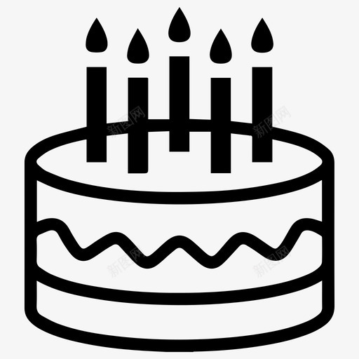 蛋糕款待糖果图标svg_新图网 https://ixintu.com 庆祝 款待 甜点 生日蛋糕 糖果 蛋糕 蜡烛