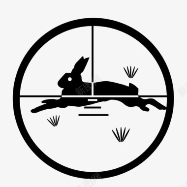 狩猎猎兔瞄准镜图标图标