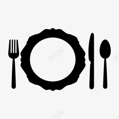 餐具盘子菜单图标图标