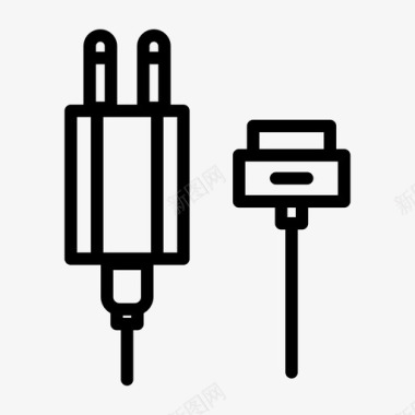 iphone充电器usb充电器插件图标图标