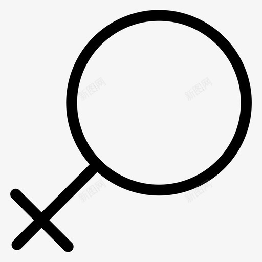 女性维纳斯符号图标svg_新图网 https://ixintu.com 女孩 女性 女性符号 形状 性别 符号 符号和符号 线图标 维纳斯 设计