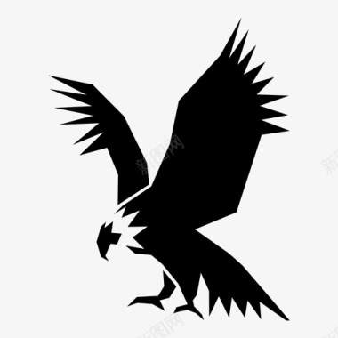 鹰乌鸦大鸟图标图标
