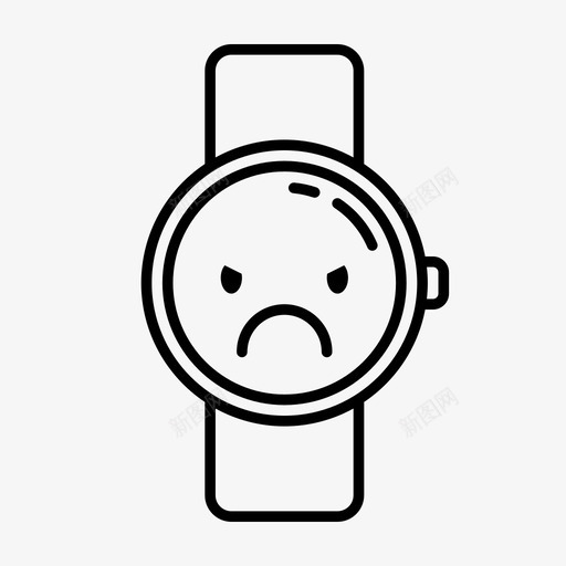手表悲伤股票图标svg_新图网 https://ixintu.com 不开心 心烦 悲伤 手表 时间 等等 股票 计时 计时器