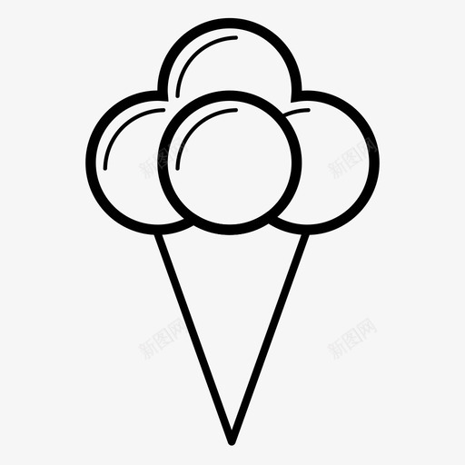 冰淇淋筒奶制品甜点图标svg_新图网 https://ixintu.com 乐趣 冰淇淋筒 冰激凌 奶制品 款待 甜点 美味