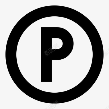 停车场圆形环形图标图标