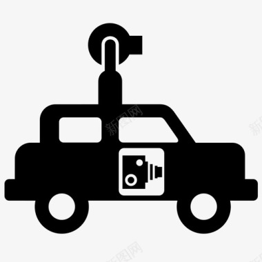 间谍车汽车交通摄像车图标图标