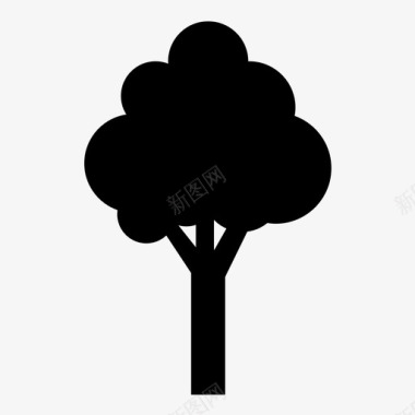 树木生态友好型生态图标图标