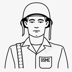 美国海军陆战队海军陆战队士兵个人图标高清图片