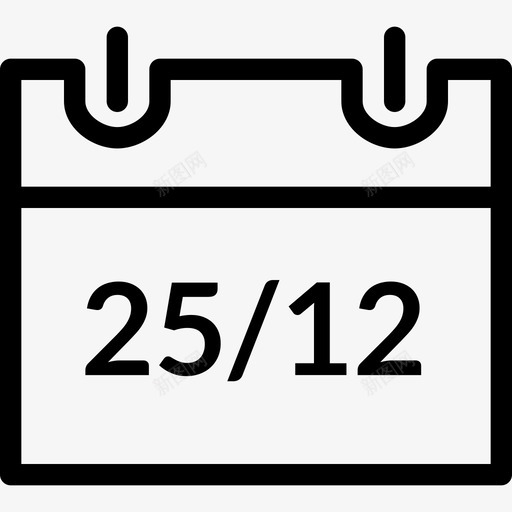 12月25日圣诞节图标svg_新图网 https://ixintu.com 12月25日 圣诞节
