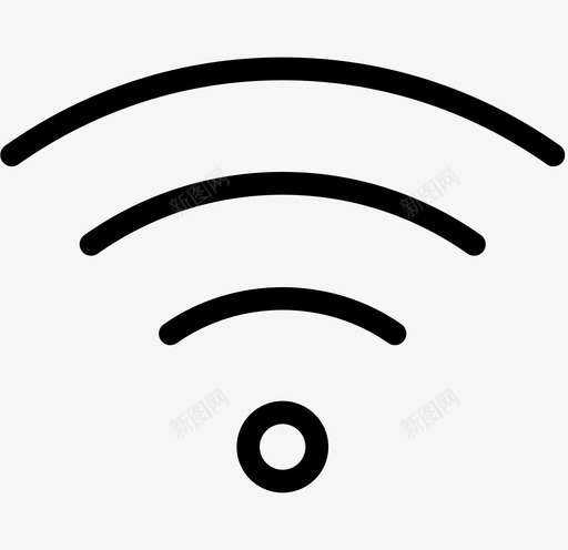 wifi无线wifi信号图标svg_新图网 https://ixintu.com wifi wifi信号 wifi连接 形状 技术 无线 服务 线路图标 网络 覆盖范围 通信和网络