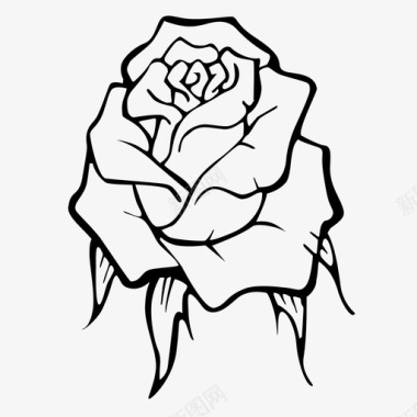 玫瑰美丽花图标图标