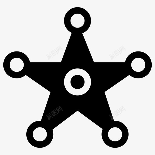 警长徽章标志形状图标svg_新图网 https://ixintu.com 实心图标 对象 对象实心 形状 插图 标志 法律 法律官员 警长徽章 设计 身份