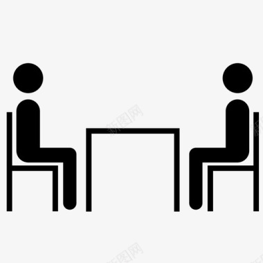 会议谈话餐桌图标图标