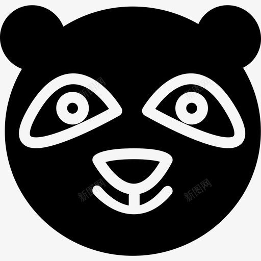 熊猫实心图标形状svg_新图网 https://ixintu.com 丛林 动物 动物实心 哺乳动物 大熊猫 实心图标 形状 森林 熊猫 熊猫熊 食草动物 黑色斑块