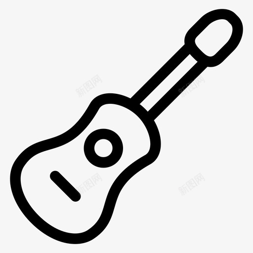吉他音乐符号乐器图标svg_新图网 https://ixintu.com 乐器 吉他 音乐符号