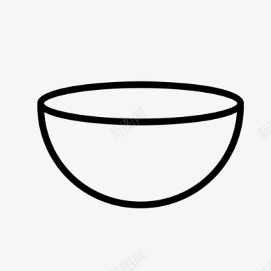碗形状半圆图标图标