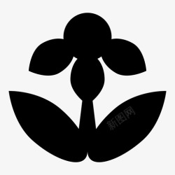 淑女花花绿色淑女图标高清图片
