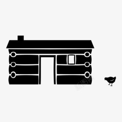 一碗饭和鸡的故事小屋犹他州庇护所图标高清图片