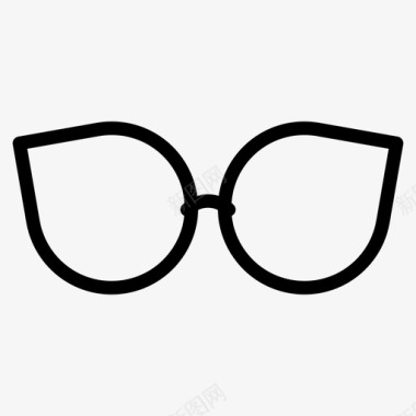 猫眼眼镜样式视力图标图标