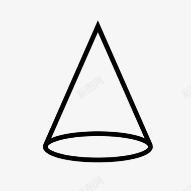 圆锥三角形形状图标图标