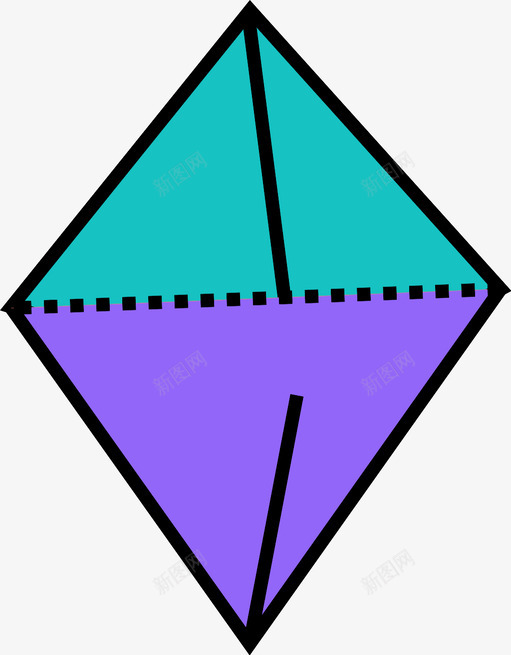 三角双锥体积三维图标svg_新图网 https://ixintu.com 三维 三维对象 三维形状 三角双锥 体积 几何 对象 形状