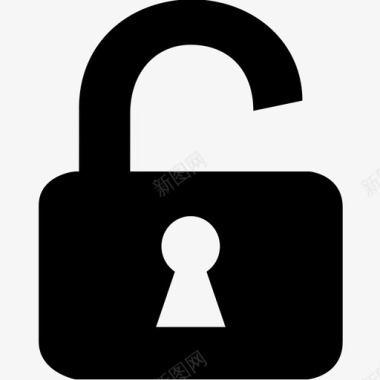 未加密解锁签名图标图标