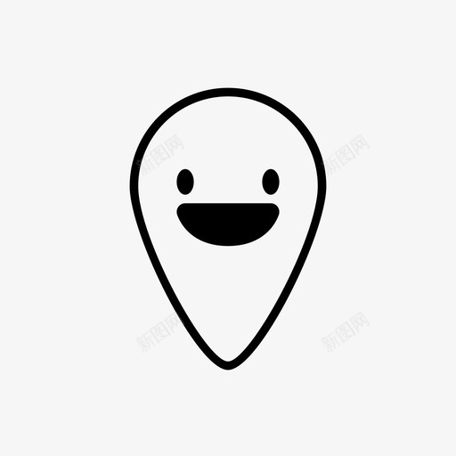 快乐pin地图标记svg_新图网 https://ixintu.com kawaii pin 人脸 位置 地图标记 地理 快乐 本地 表情符号