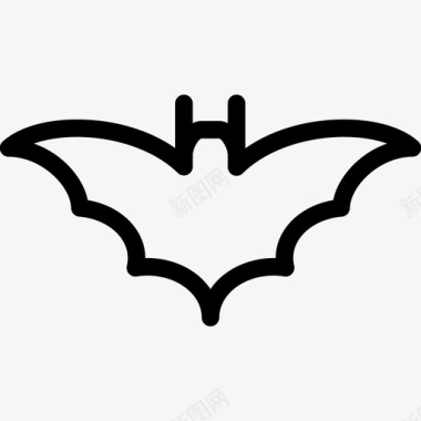 蝙蝠恐怖插图图标图标