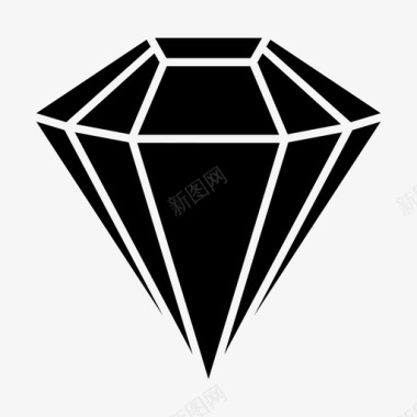 钻石贵重石头图标图标