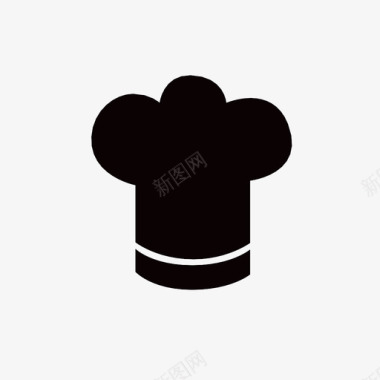 厨师帽副厨师长无帽檐图标图标