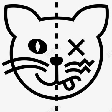 薛定谔猫动物物理学图标图标