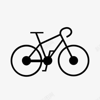 自行车交通方式健康图标图标