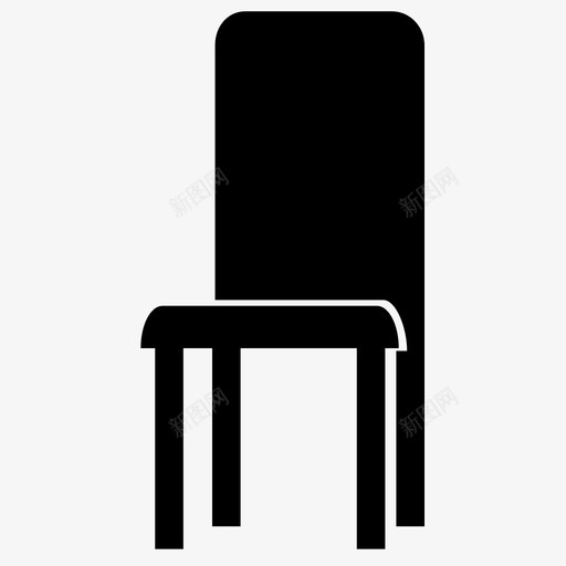 椅子晚餐家具图标svg_新图网 https://ixintu.com 坐 家具 座位 晚餐 椅子 腿