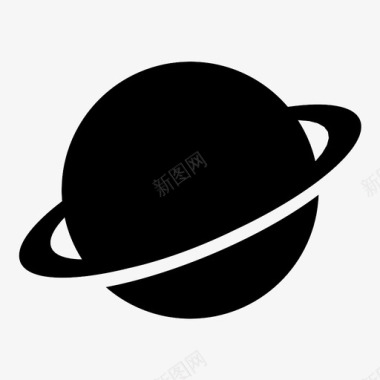 行星外太空土星图标图标