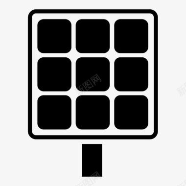 太阳能板可持续发展太阳能图标图标