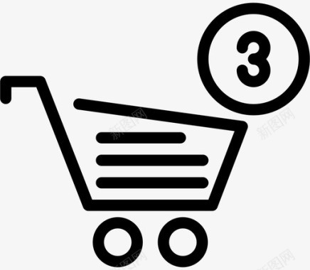 购物车数量购物和电子商务图标图标
