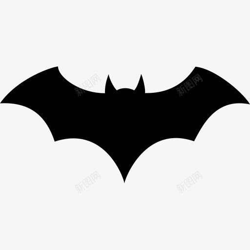 蝙蝠黑色轮廓张开翅膀动物随机图标svg_新图网 https://ixintu.com 动物 蝙蝠黑色轮廓张开翅膀 随机图标